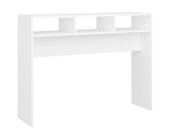 Masă consolă, alb, 105x30x80 cm, pal, 2 image