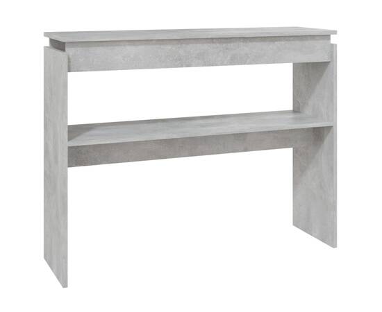 Masă consolă, gri beton, 102x30x80 cm, pal, 2 image