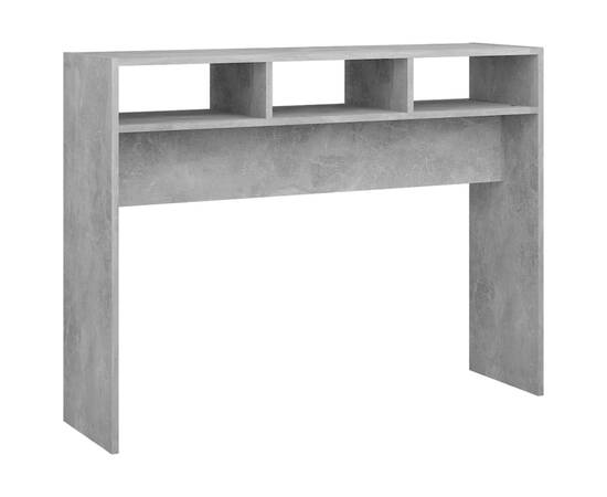 Masă consolă, gri beton, 105x30x80 cm, pal, 2 image