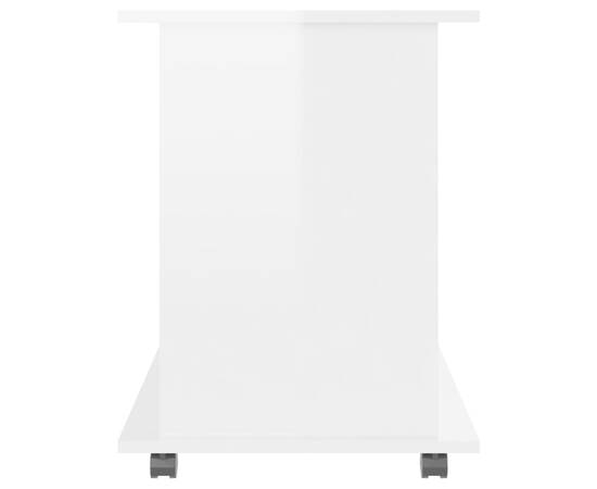 Dulap cu roți, alb extralucios, 60x45x60 cm, pal, 6 image