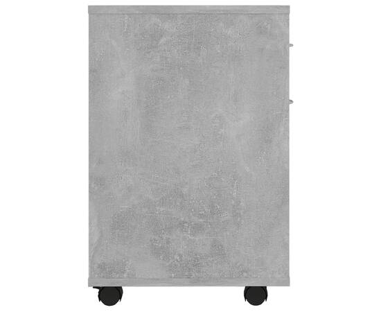 Dulap cu roți, gri beton, 45x38x54 cm, pal, 6 image