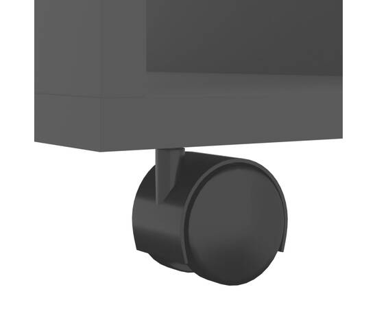 Dulap cu roți, negru, 60x35x75 cm, pal, 9 image