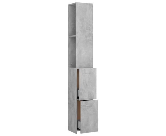 Dulap de baie, gri beton, 25x25x170 cm, pal, 6 image