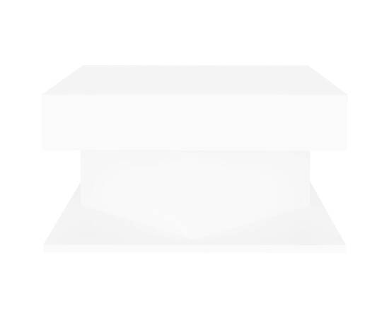 Măsuță de cafea, alb, 57x57x30 cm, pal, 4 image