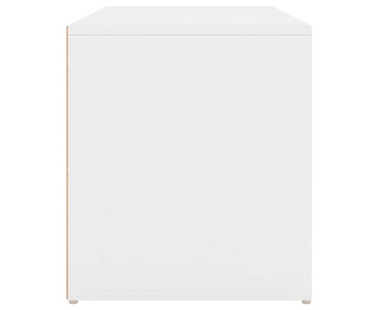 Bancă de hol, alb, 80x40x45 cm, pal, 7 image