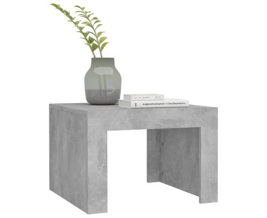 Măsuță de cafea, gri beton, 50x50x35 cm, pal, 4 image