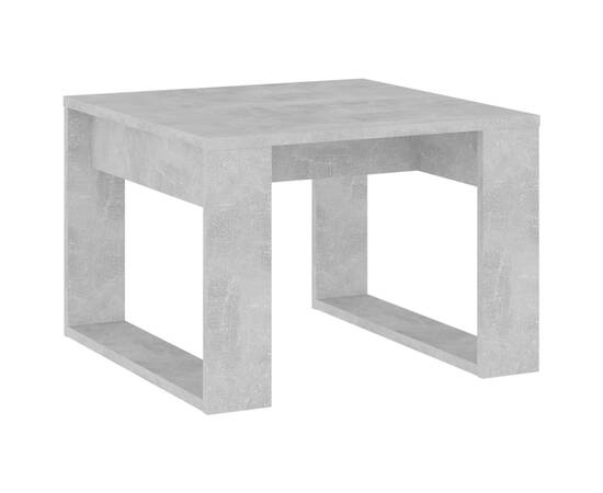 Masă laterală, gri beton, 50x50x35 cm, pal, 2 image