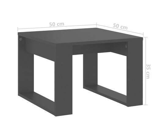 Masă laterală, negru, 50x50x35 cm, pal, 7 image