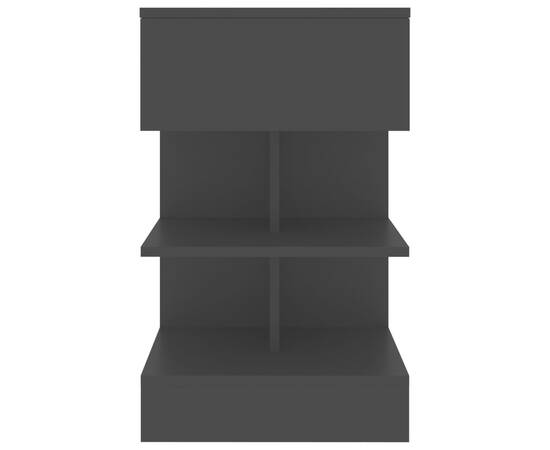 Noptieră, negru, 40x35x65 cm, pal, 5 image