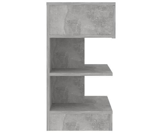 Noptiere, 2 buc., gri beton, 40x35x65 cm, 7 image
