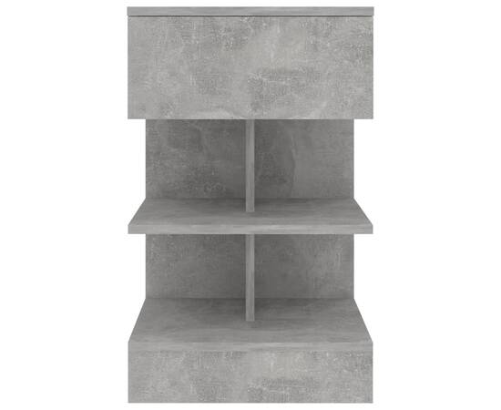 Noptiere, 2 buc., gri beton, 40x35x65 cm, 6 image