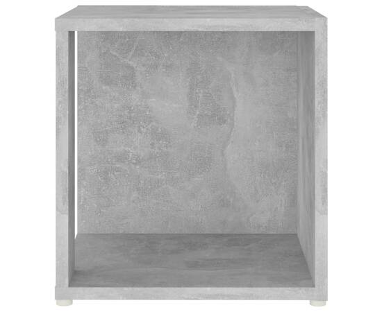 Masă laterală, gri beton, 33x33x34,5 cm, pal, 5 image