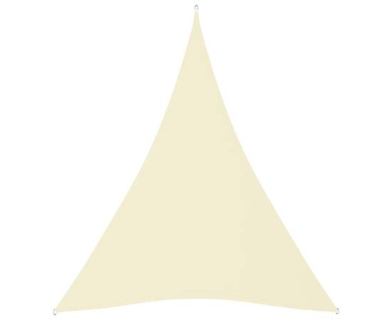 Pânză parasolar, crem, 5x6x6 m, țesătură oxford, triunghiular