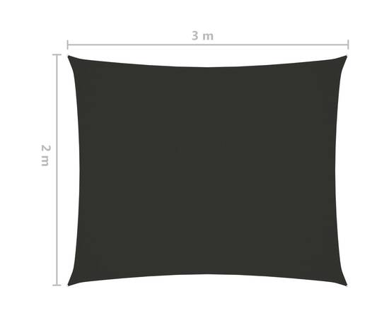 Parasolar, antracit, 2x3 m, țesătură oxford, dreptunghiular, 6 image