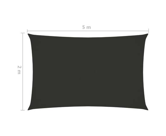 Parasolar, antracit, 2x5 m, țesătură oxford, dreptunghiular, 6 image