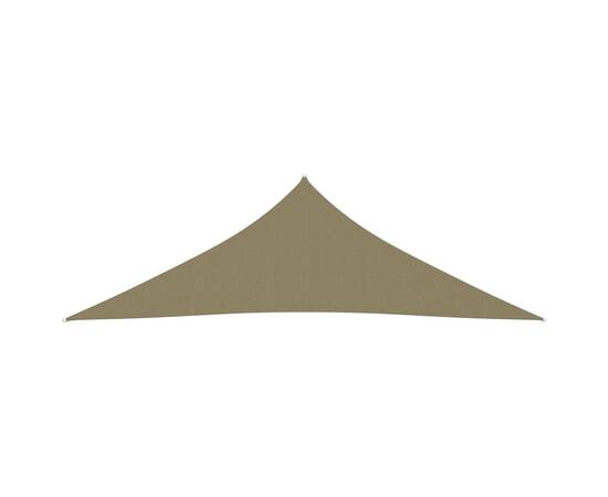 Parasolar, bej, 5x5x6 m, țesătură oxford, triunghiular, 3 image