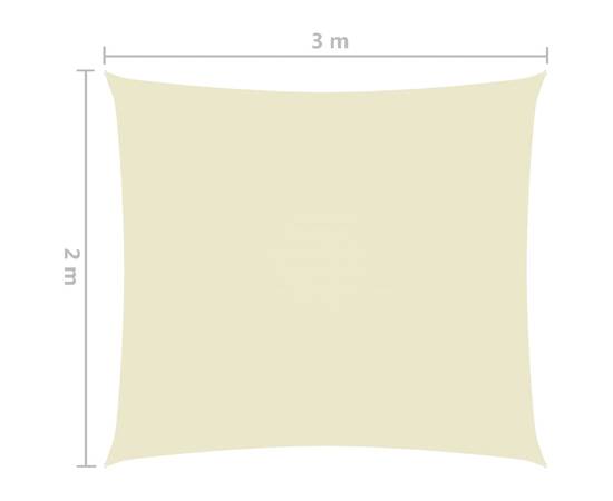 Parasolar, crem, 2x3 m, țesătură oxford, dreptunghiular, 6 image