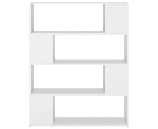 Bibliotecă/separator cameră, alb, 100x24x124 cm, 5 image