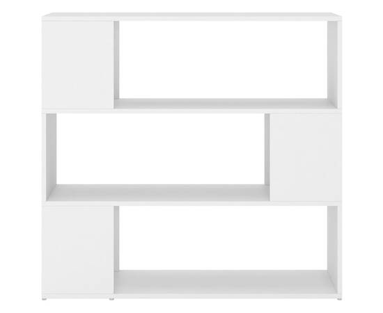 Bibliotecă/separator cameră, alb, 100x24x94 cm, 5 image