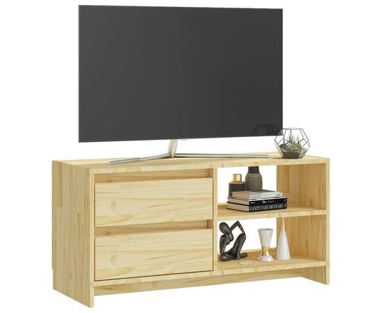 Comodă tv, 80x31x39 cm, lemn masiv de pin, 4 image
