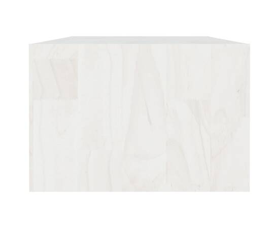 Măsuță de cafea, alb, 110x50x34 cm, lemn masiv de pin, 7 image