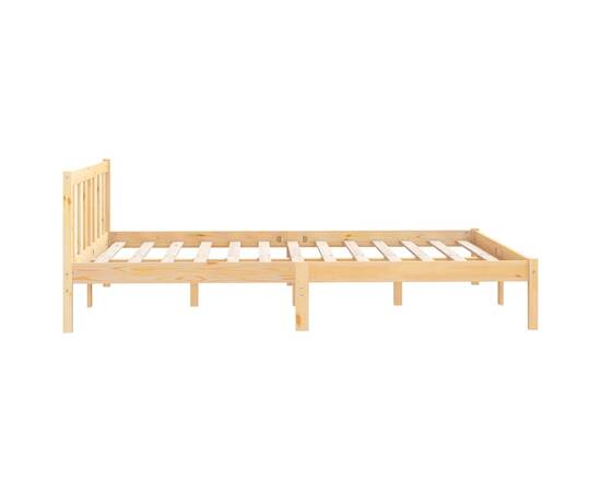 Cadru de pat, 140x200 cm, lemn de pin masiv, 5 image