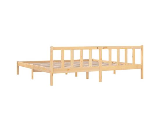 Cadru de pat, 200x200 cm, lemn masiv de pin, 6 image