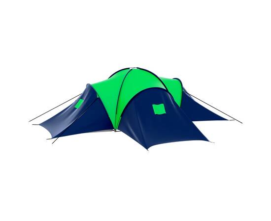 Cort camping din material textil, 9 persoane, albastru și verde, 5 image