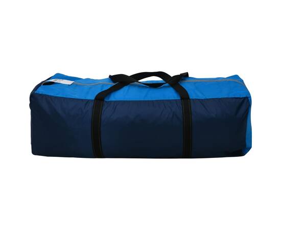 Cort camping textil, 9 persoane, albastru închis și albastru, 2 image