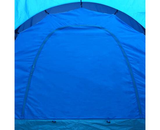 Cort camping textil, 9 persoane, albastru închis și albastru, 3 image