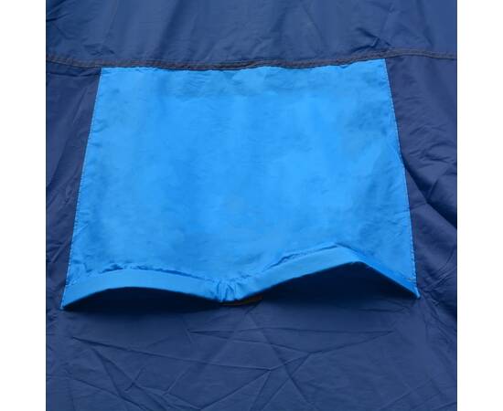 Cort camping textil, 9 persoane, albastru închis și albastru, 4 image