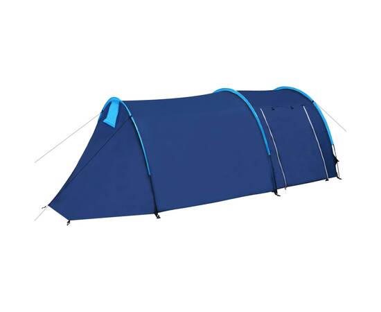 Cort camping 4 persoane, bleumarin/albastru deschis