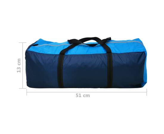 Cort camping 4 persoane, bleumarin/albastru deschis, 8 image