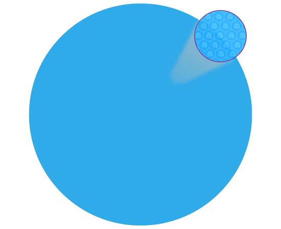 Folie solară rotundă din pe pentru piscină, 488 cm,  albastru