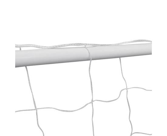 Poartă de fotbal cu plasă alb 182x61x122 cm oțel, 3 image