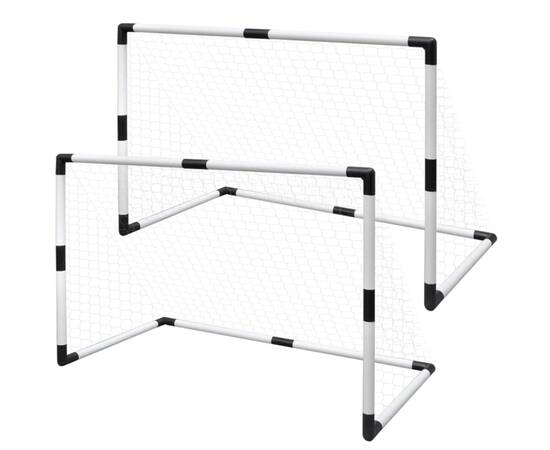 Poartă mini-fotbal pentru copii set 2 buc. 91,5 x 48 x 61 cm