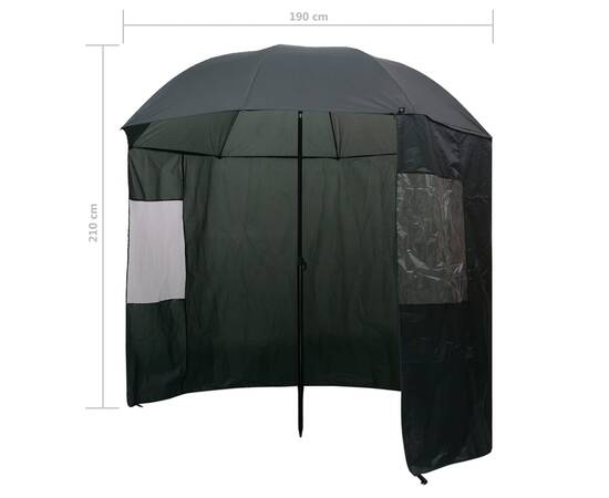 Umbrelă pentru pescuit, 240 x 210 cm, verde, 8 image