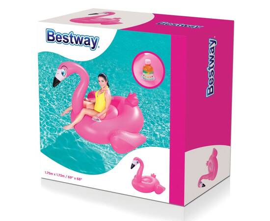 Bestway jucărie uriașă gonflabilă flamingo pentru piscină, 41119, 6 image