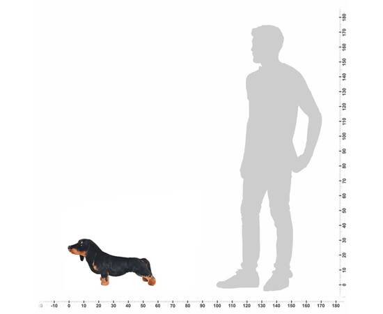 Câine din pluș de jucărie dachshund, negru, xxl, 4 image