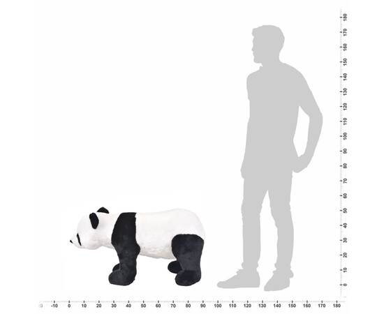 Jucărie de pluș urs panda în picioare, negru și alb, xxl, 4 image