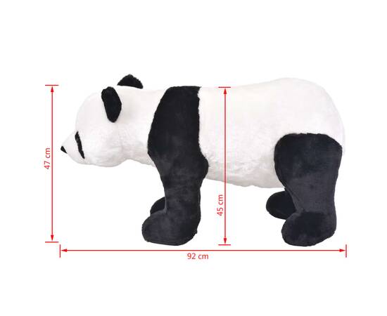 Jucărie de pluș urs panda în picioare, negru și alb, xxl, 5 image
