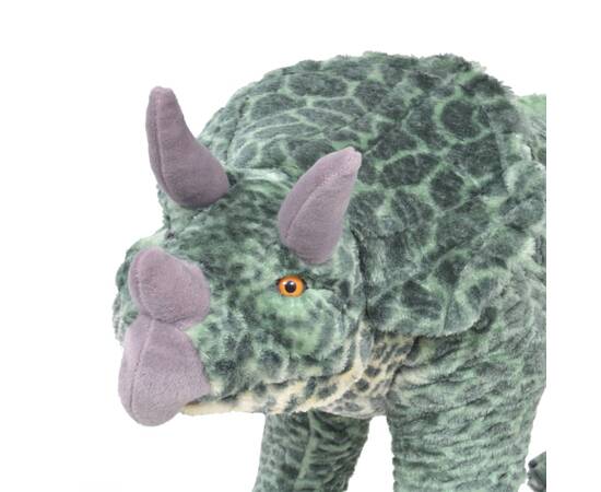 Jucărie de pluș verticală dinozaur triceratops, verde, xxl, 3 image
