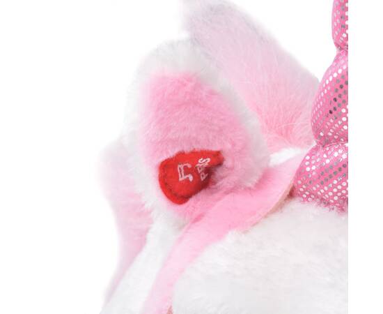 Jucărie unicorn din pluș alb și roz xxl, 4 image