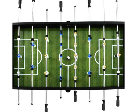 Masă de fotbal, negru, 140 x 74,5 x 87,5 cm, oțel, 60 kg, 7 image