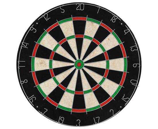 Placă de darts profesională din sisal, cu 6 săgeți și bordură, 4 image