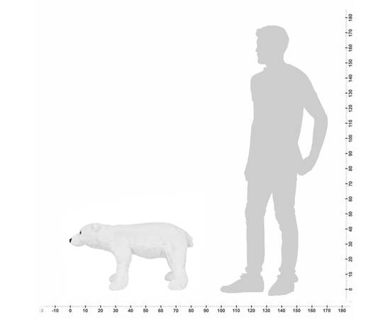 Urs polar din pluș de jucărie alb xxl, 4 image