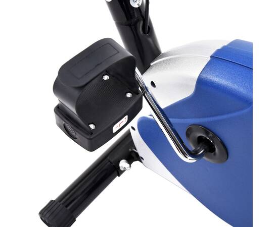 Bicicletă de fitness cu centură de rezistență, albastru, 9 image