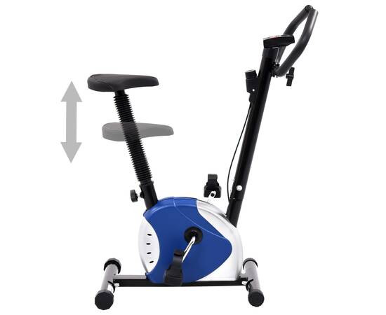 Bicicletă de fitness cu centură de rezistență, albastru, 2 image
