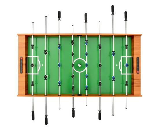 Masă de fotbal pliantă, maro deschis, 121 x 61 x 80 cm, 7 image