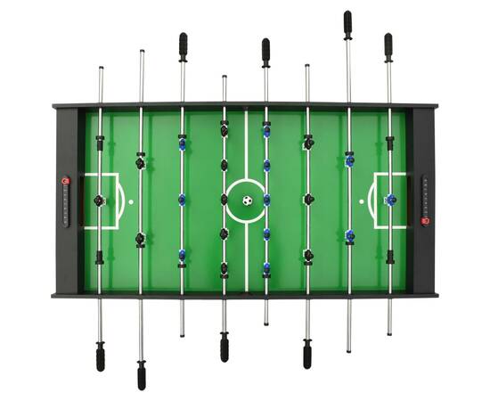 Masă de fotbal pliantă, negru, 121 x 61 x 80 cm, 7 image